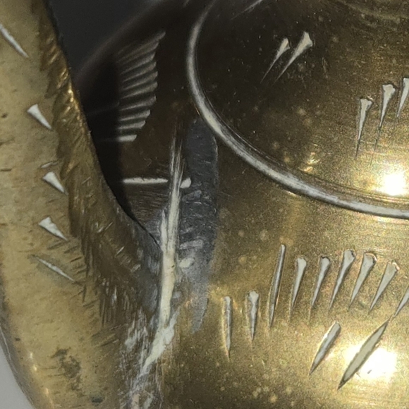 Vintage Brass Genie Lamp Miniature Ewer / Teapot Decor 5” Tall – Made in India - Picture 9 of 15